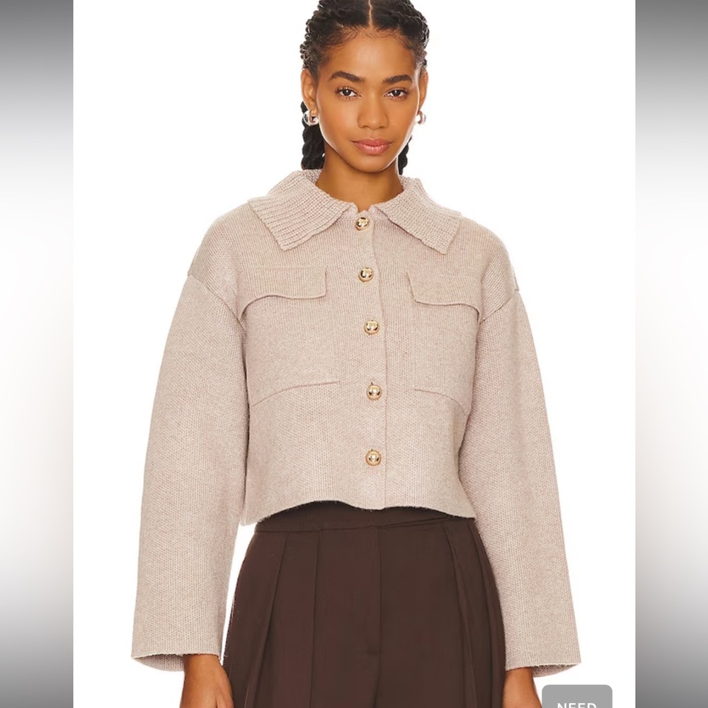 L’Academie Sevilla Jacket in Dark Beige size Small